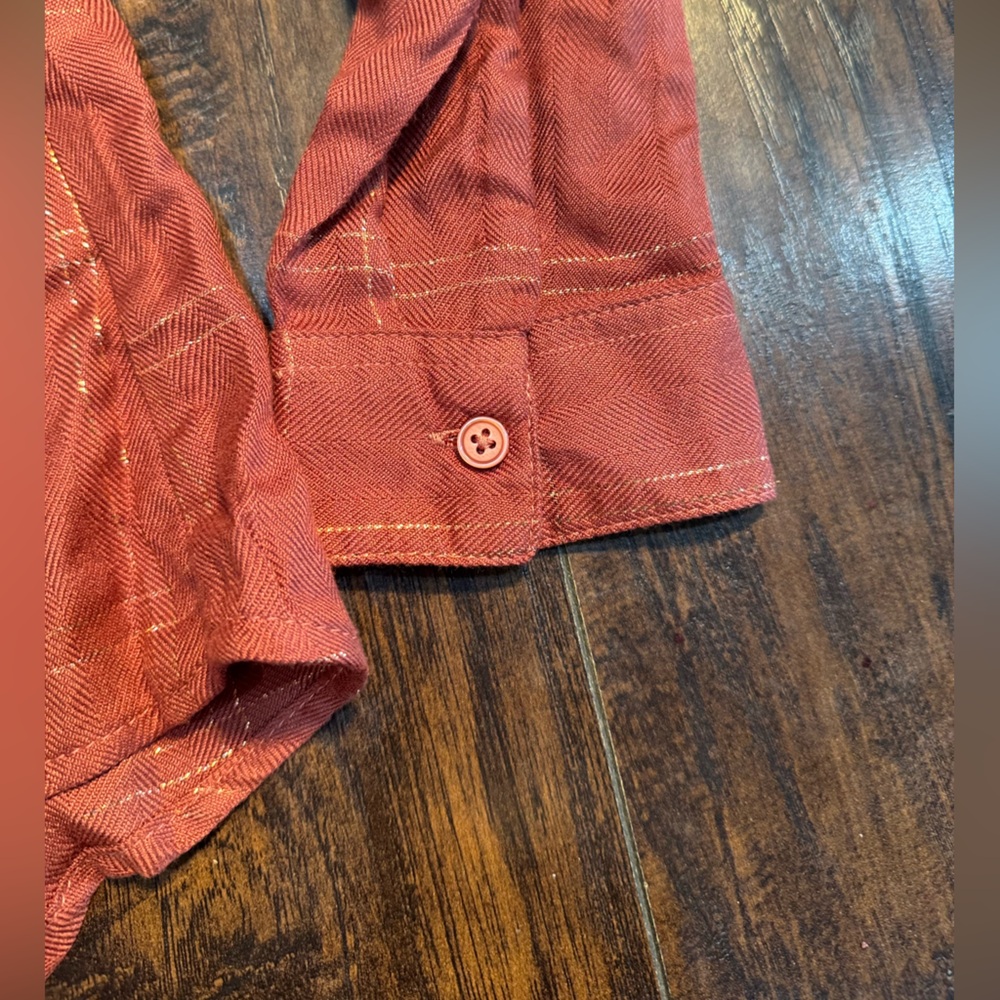 Rust Button-Up Shirt - Picture 4 of 4